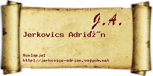 Jerkovics Adrián névjegykártya